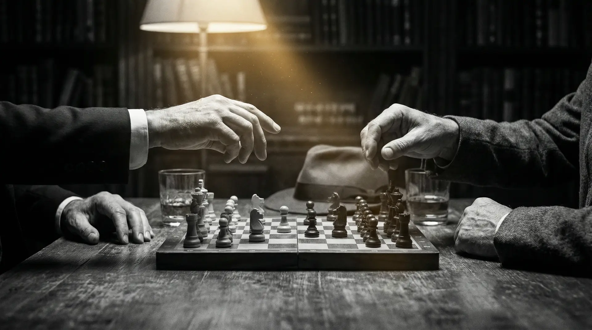 西川りおん 艺术探索系列 - 非线性叙事，棋盘上的对弈象征命运的交错